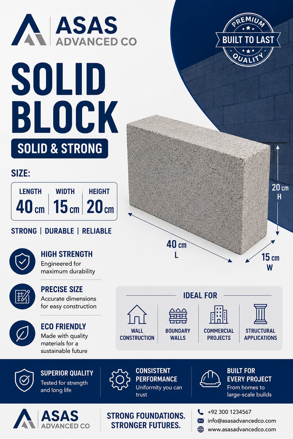 ASAS Advanced Co concrete block production factory in Saudi Arabia